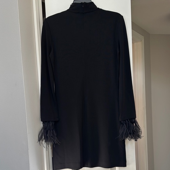 MARELLA Elegant Black Dress with Feather Details - Picture 3 of 7